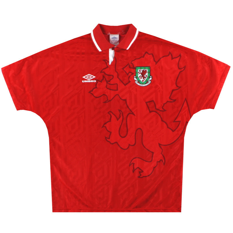 1992-94 Gales Umbro Camiseta Local L
