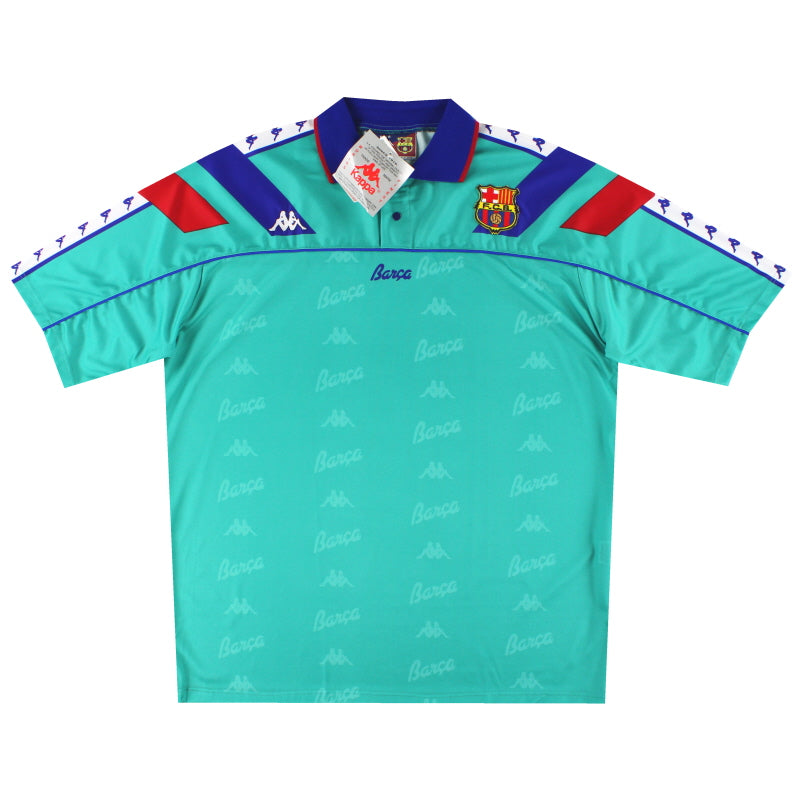 Camiseta de visitante Kappa del Barcelona 1992-95 *Nueva con etiquetas* XL