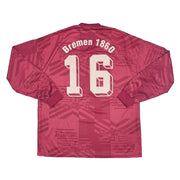 1992 Bremen 1860 Camiseta Local Manga Larga #16 (XL) Umbro