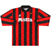 Camiseta local Lotto del AC Milan 1993-94 #9 M/L L