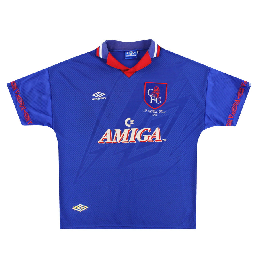 Camiseta Umbro del Chelsea de local de la FA Cup de 1994, talla XL, temporada 1993-94