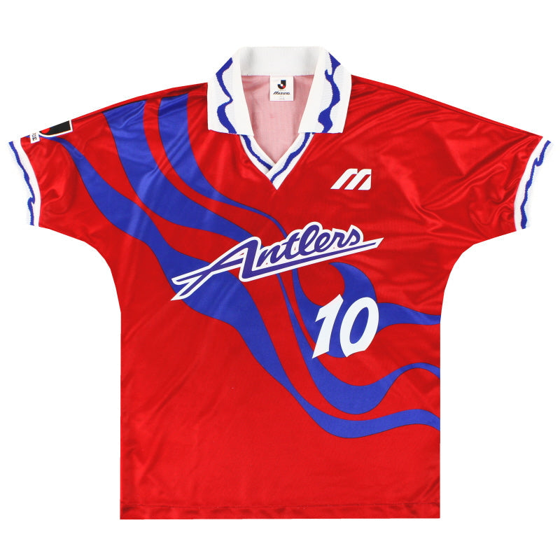 1993-95 Kashima Antlers Mizuno Camiseta Local Kashima #10 *Perfecto estado* L
