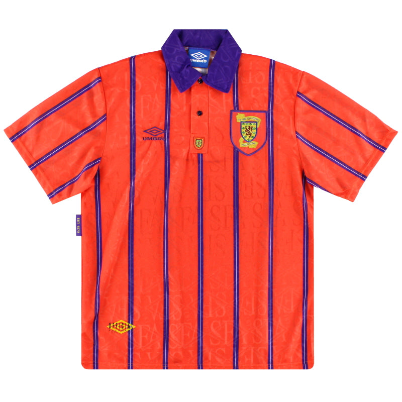 1993-95 Escocia Umbro Camiseta Visitante XL