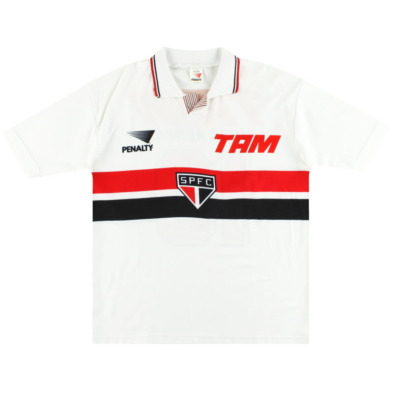 Camiseta de local del Sao Paulo de 1993, penalti, talla XL, n.º 10
