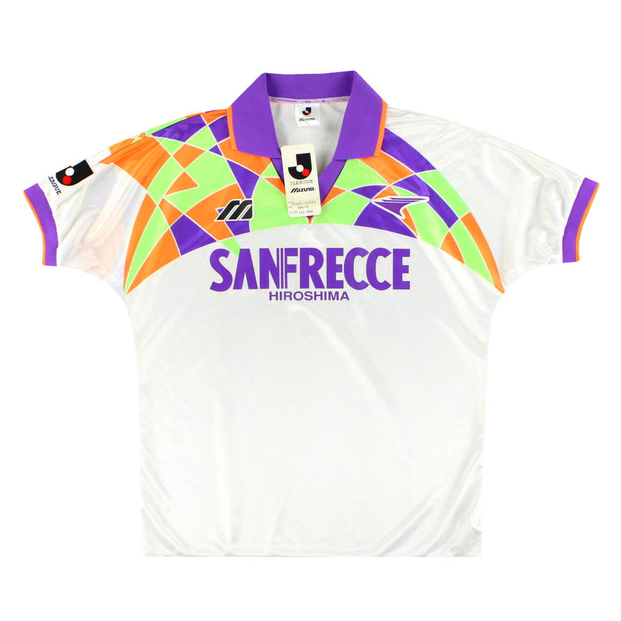 1993 Sanfrecce Hiroshima Mizuno Camiseta de Visitante *Nueva con Etiquetas* L