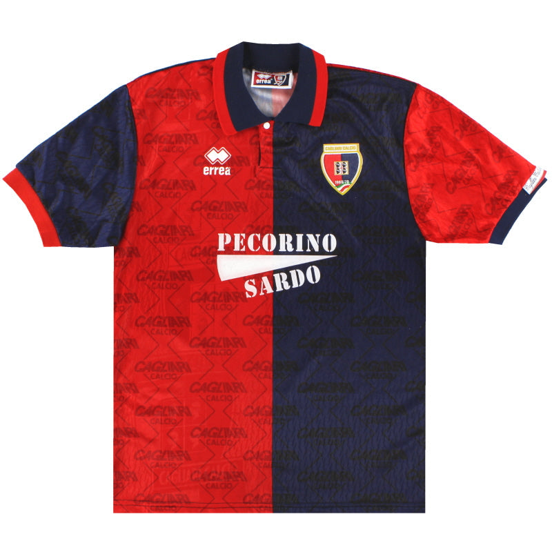 Camiseta local Errea del Cagliari 1994-95 *Nueva en caja* Talla XL