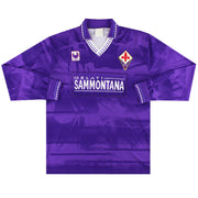 Camiseta de local de manga larga para jugador Uhlsport de la Fiorentina 1994-95