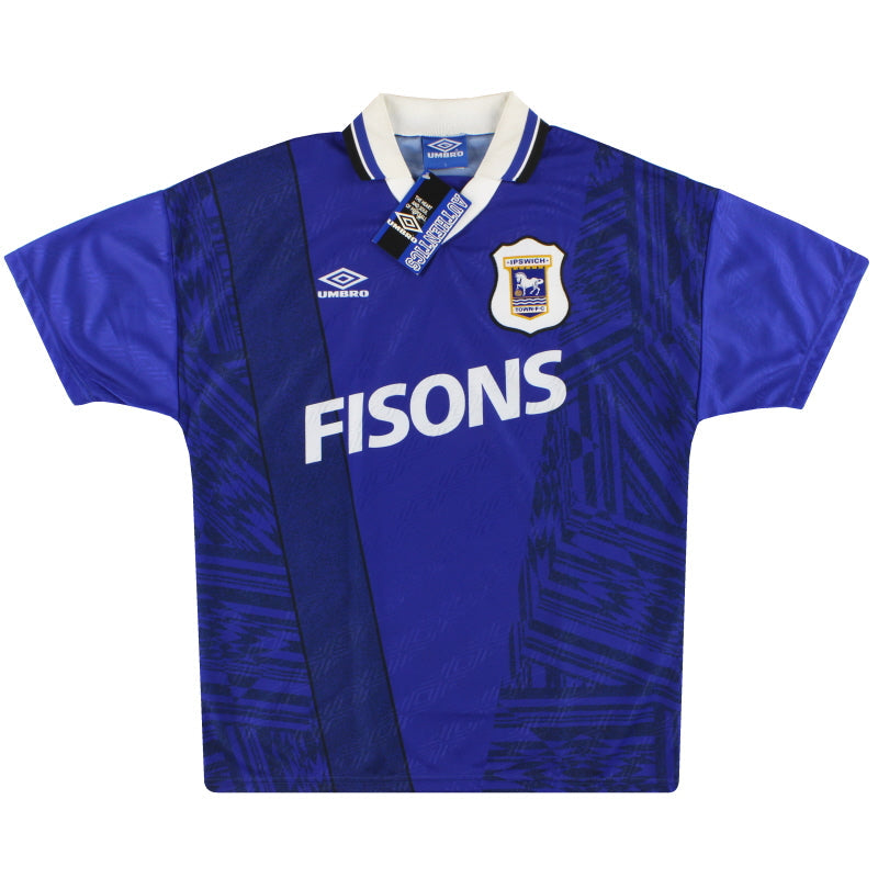 1994-95 Camiseta de local Umbro del Ipswich *Nueva con etiquetas* L