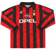 1994-95 AC Milan Lotto Player Issue Home Shirt L/S XL