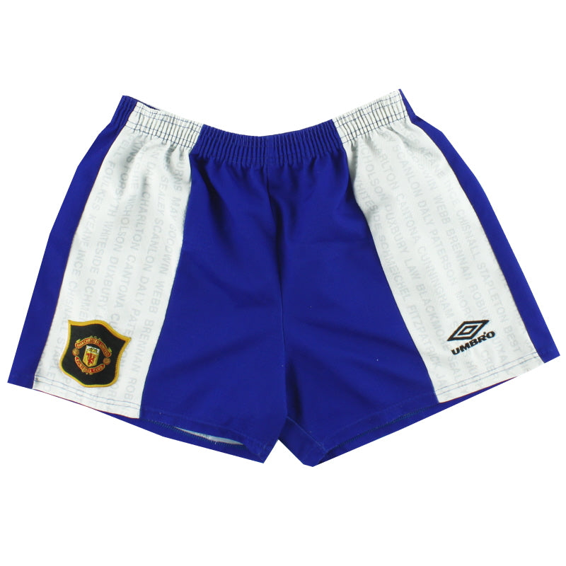 1994-96 Manchester United Umbro Pantalones Cortos Tercera Equipación XS