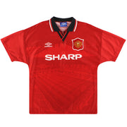 Camiseta local Umbro del Manchester United 1994-96, talla M