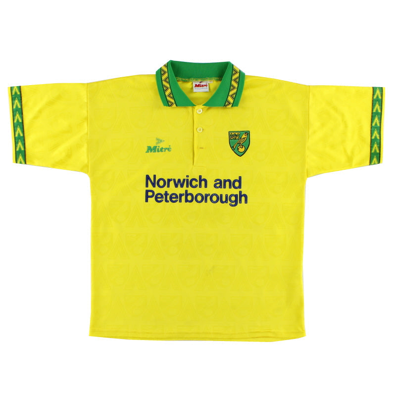 Camiseta Mitre del Norwich City Local 1994-96 Talla S