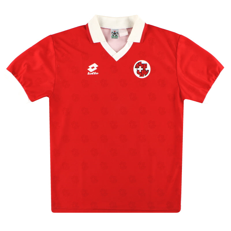 Camiseta de casa "firmada" del Lotto de Suiza 1994-96 XS