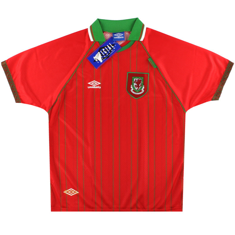 Camiseta Umbro de la Selección de Gales 1994-96 Local *con etiquetas* XL