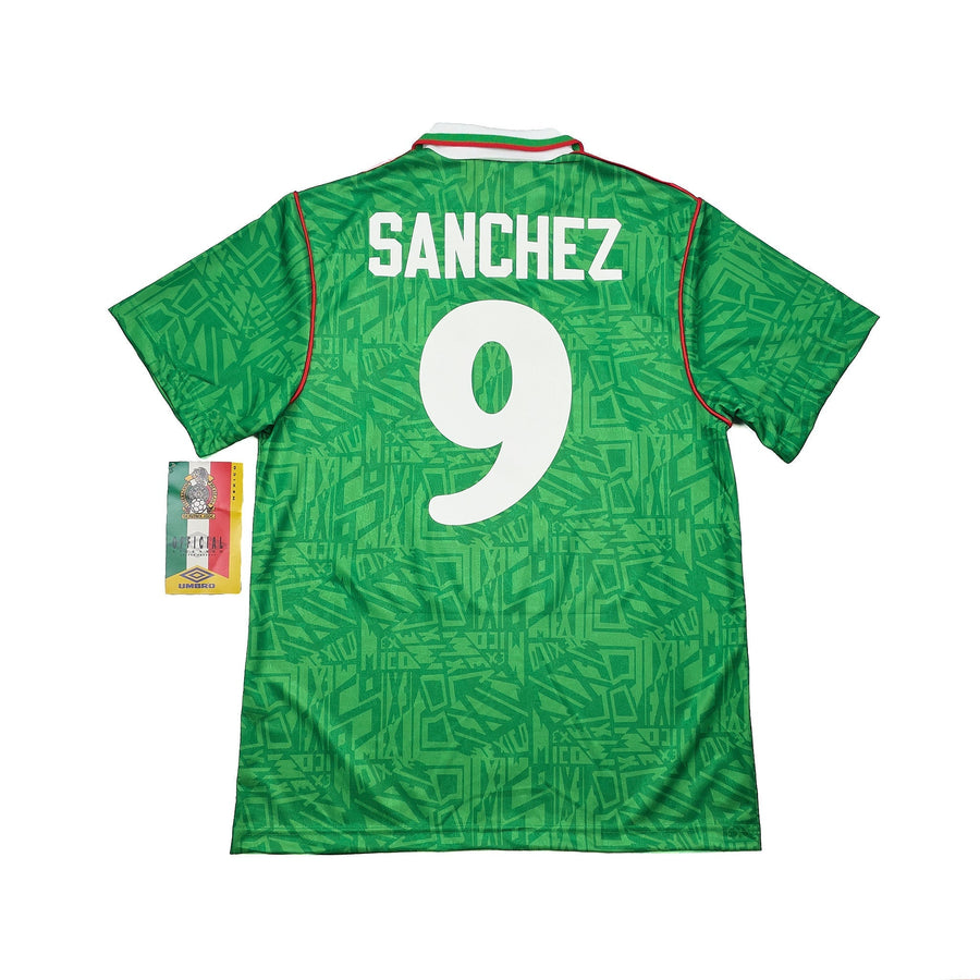 1994 México Sánchez #9 *Nueva con etiquetas* Camiseta de local (M) Umbro
