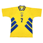 Camiseta de local 1994/95 Suecia Larsson #7 (M) Adidas