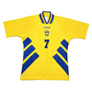 Camiseta de Local Suecia 1994/96 Larsson #7 (M) Adidas