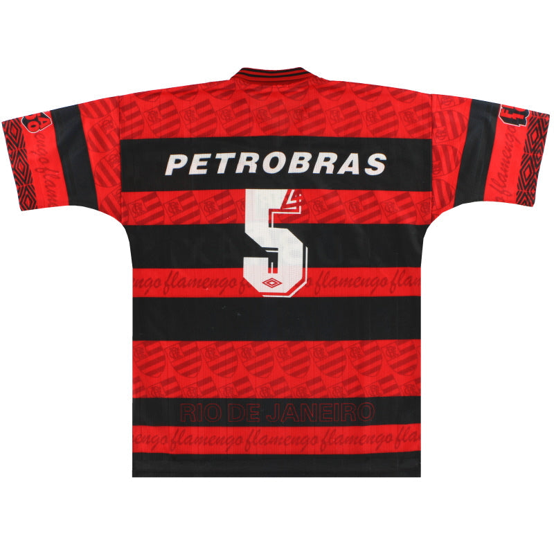 1995-96 Flamengo Umbro Centenario Camiseta Local #5 L