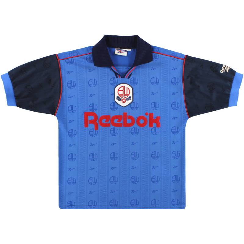 1996-97 Bolton Reebok Camiseta de Tercera Equipación de Utilería #15 *Impecable* XL