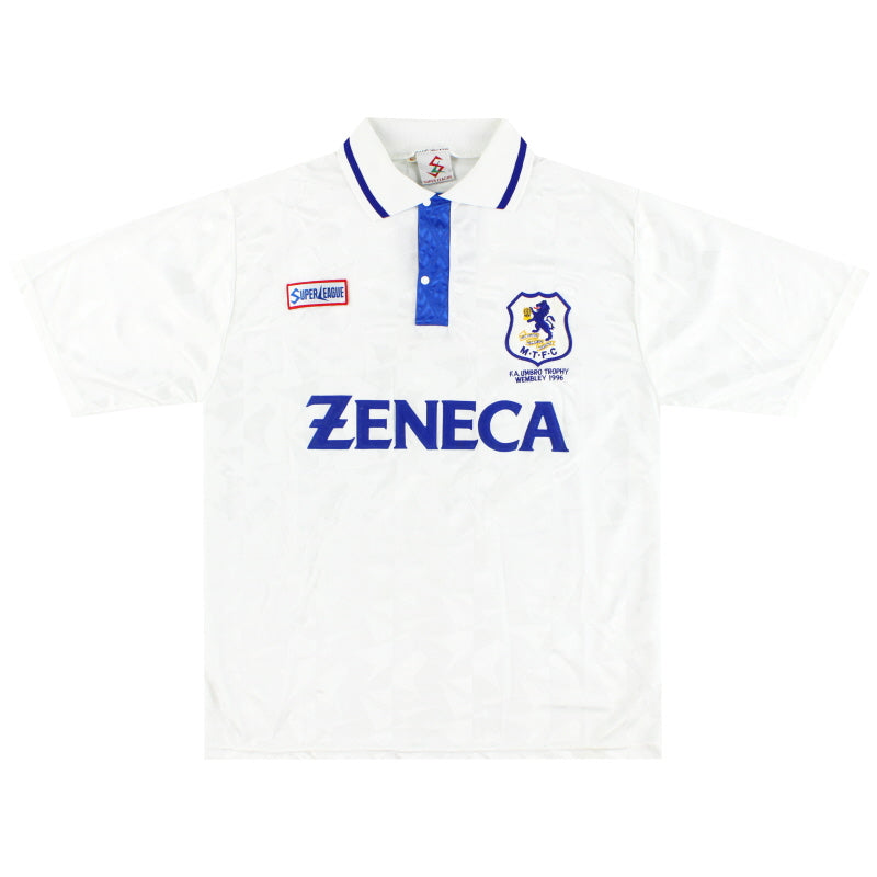 Camiseta de visitante Macclesfield 'FA Trophy 1996' 1995-97 Talla L