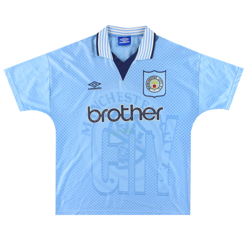 Camiseta Umbro del Manchester City de local 1995-97 Talla L