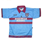 Camiseta visitante del West Ham de 1995/97, *impecable*, centenario (talla L) Pony