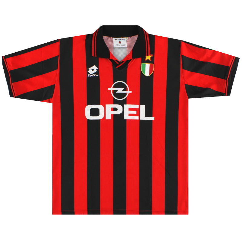 Camiseta de local Lotto del AC Milan 1996-97 *Impecable* M