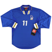1996-97 Italia Nike Camiseta de local de jugador #11 *con etiquetas* XL