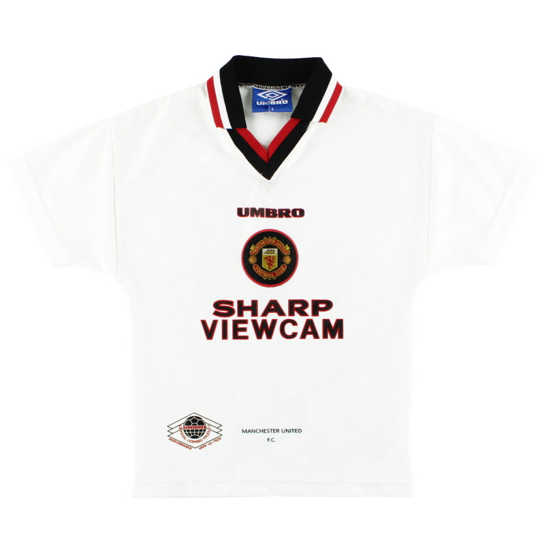 1996-97 Manchester United Umbro Camiseta Visitante Talla L Niño
