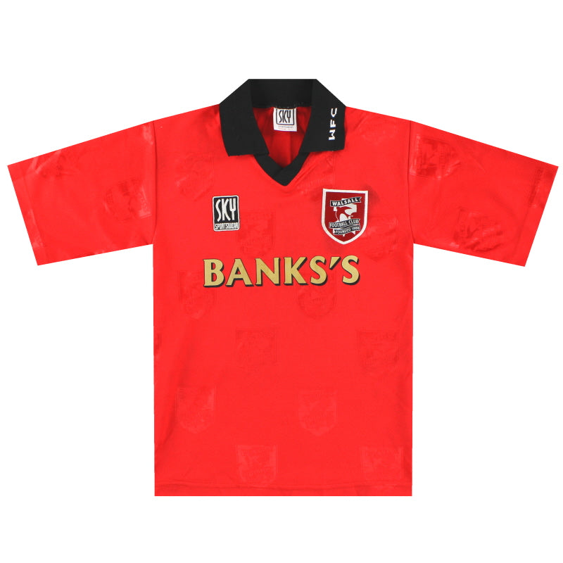 Camiseta de casa del Walsall 1996-97, Talla M. Niños
