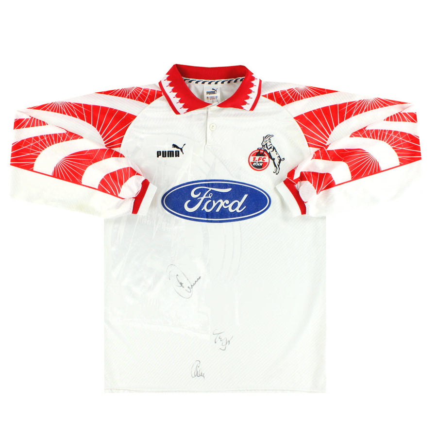 Camiseta de casa Puma 'firmada' del FC Koln de 1996-97, manga larga