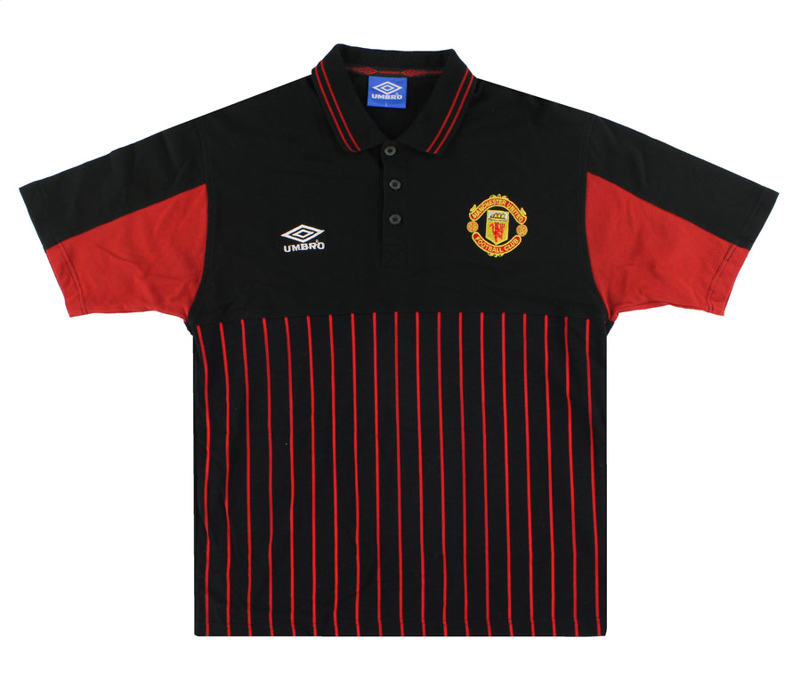 1996-97 Manchester United Umbro Polo Shirt L