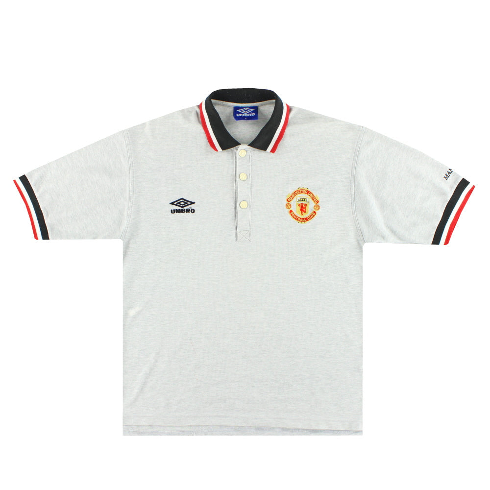 1996-97 Manchester United Umbro Polo Shirt M