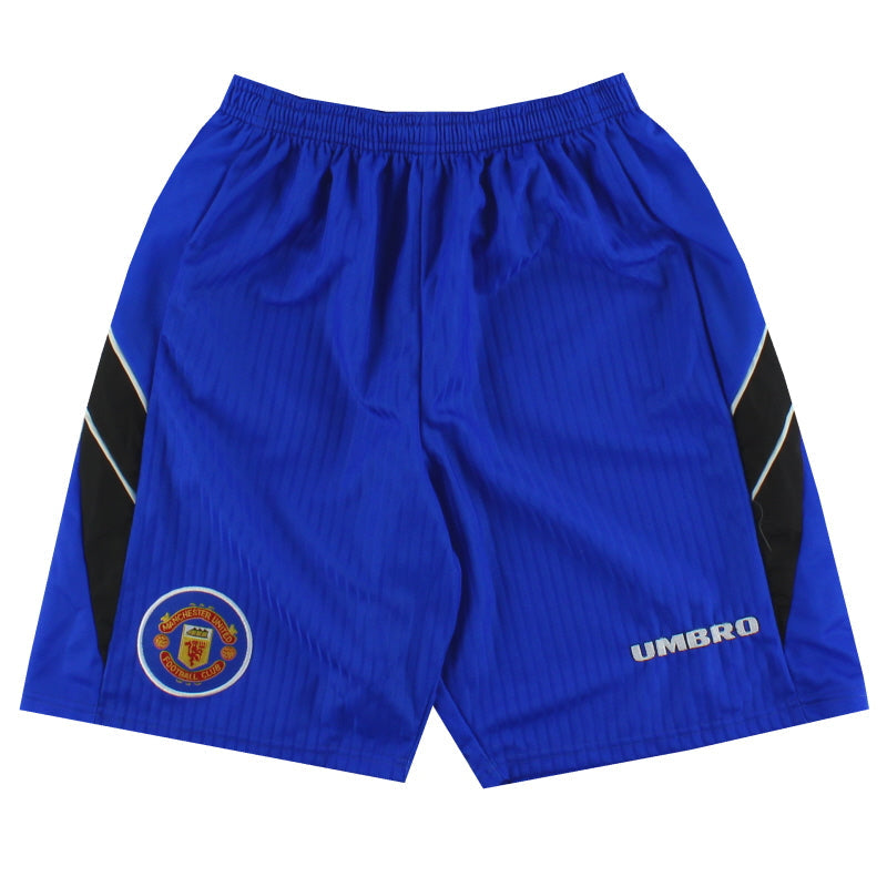 1996-98 Manchester United Umbro Pantalones Cortos Tercera Equipación Talla S