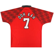 1996-98 Manchester United Umbro Camiseta Local Ooh Aah #7 XL