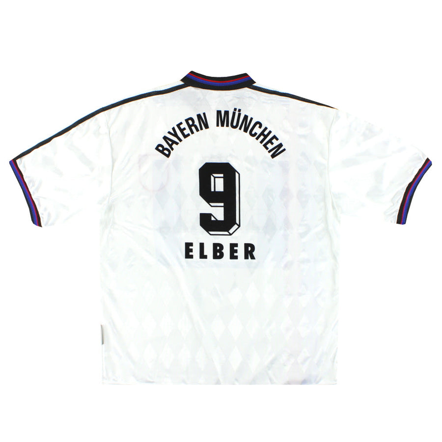Camiseta visitante adidas del Bayern de Múnich de 1996-98, Elber #9, talla XL