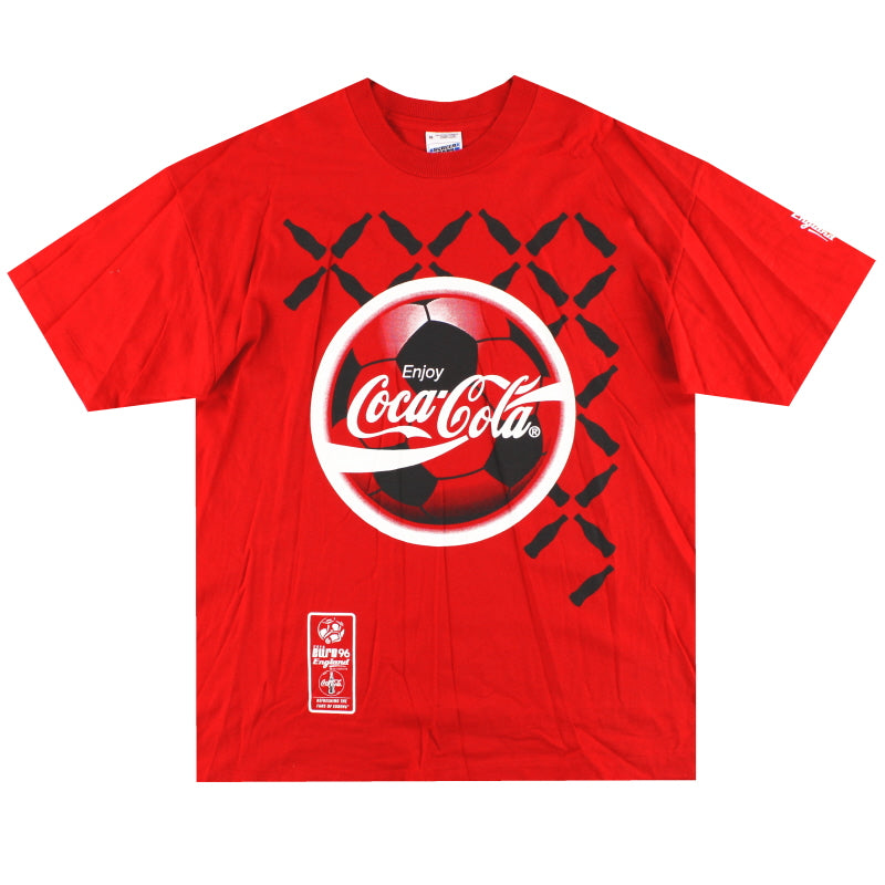 Camiseta Gráfica Coca-Cola Campeonato Europeo 1996 *Como Nueva* Talla XL