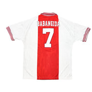 1996/97 Ajax Babangida #7 Camiseta de casa *NUEVA SIN ETIQUETA* (XL) Umbro