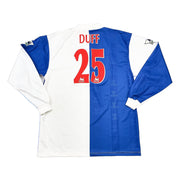 1996/98 Blackburn Rovers Duff #25 Camiseta Local M/L (XL) Asics