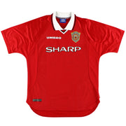 Camiseta Umbro del Manchester United de la Liga de Campeones Local 1997-00 Talla M