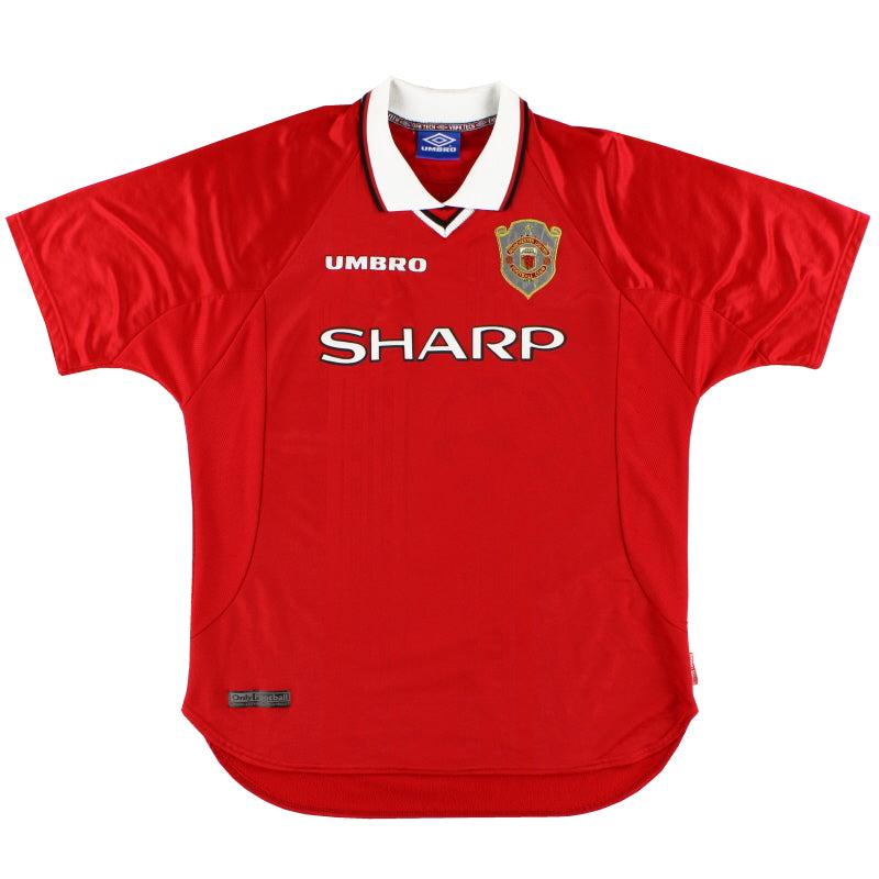 Camiseta Umbro del Manchester United de la Liga de Campeones Local 1997-00 Talla M