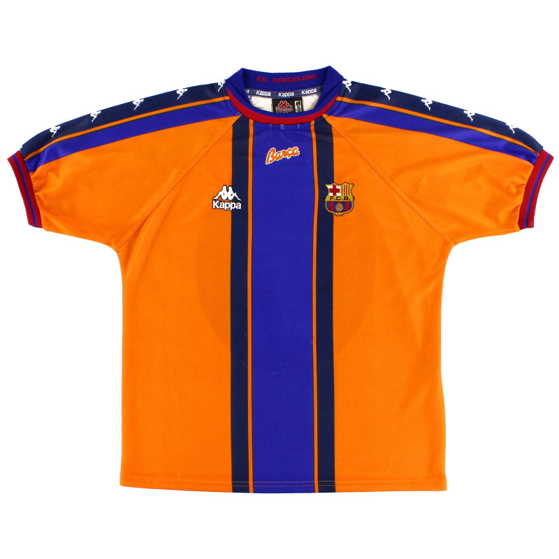 Camiseta de visitante Kappa del Barcelona 1997-98 L