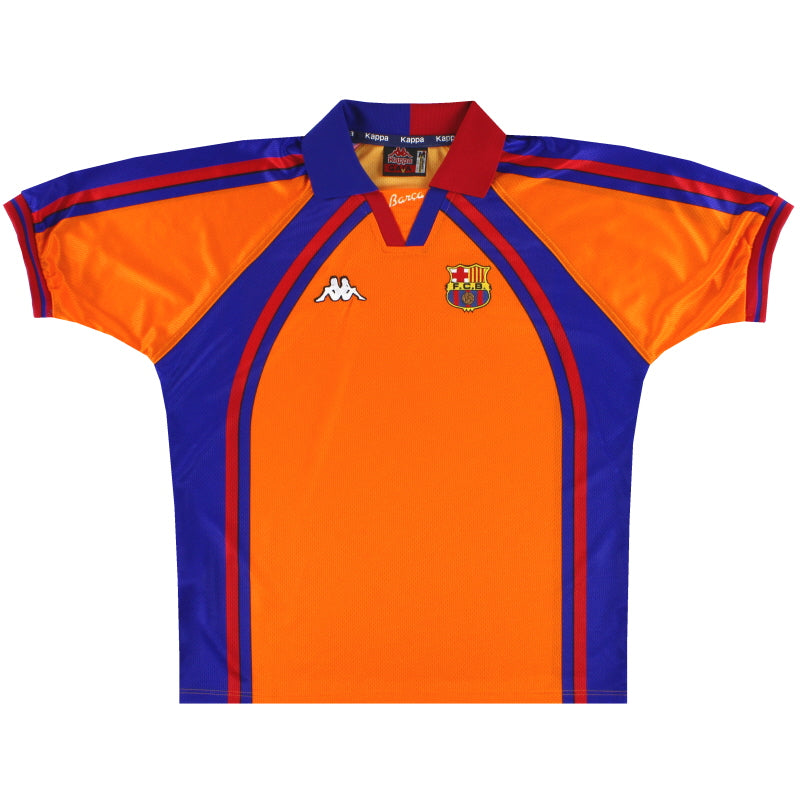 Camiseta Europea Kappa Visitante del Barcelona 1997-98 *Impecable* M