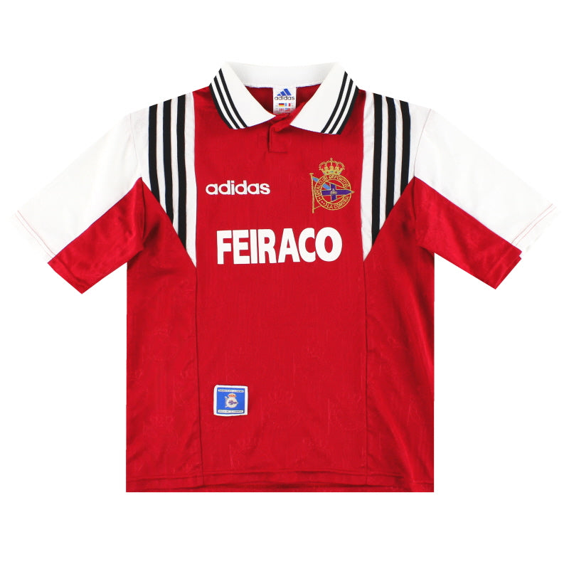 Camiseta de visitante del Deportivo adidas 1997-98 Talla L. Boys