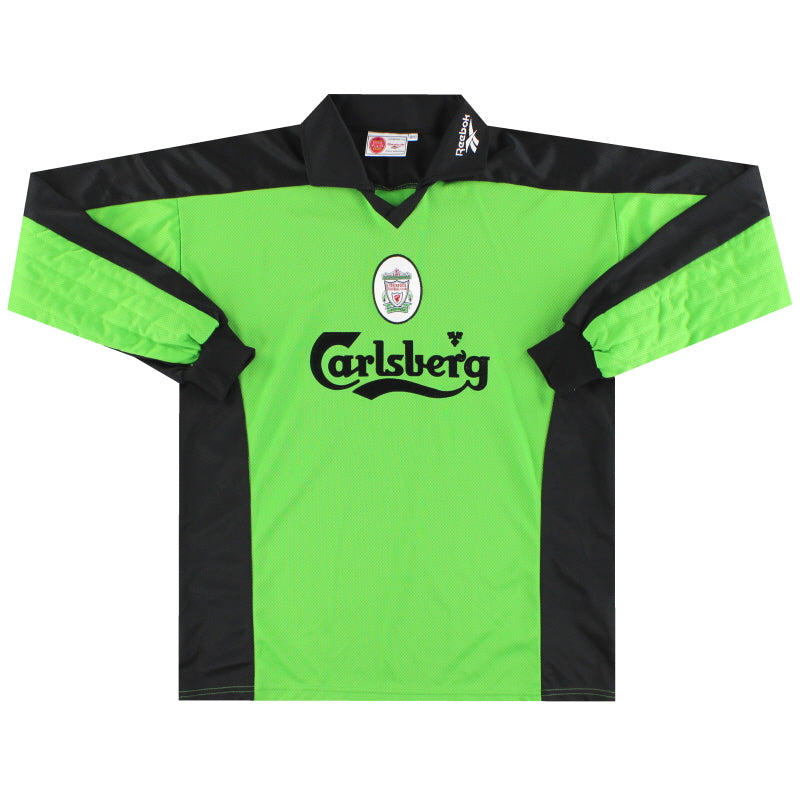 Camiseta de portero del Liverpool Reebok 1997-98 *Impecable* M