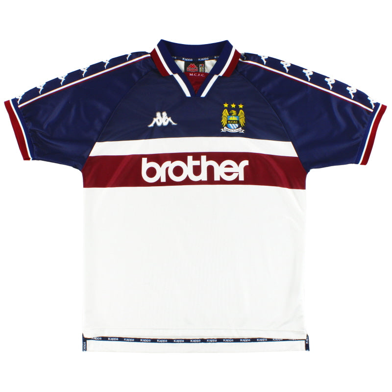 Camiseta de visitante Kappa del Manchester City 1997-98 XL