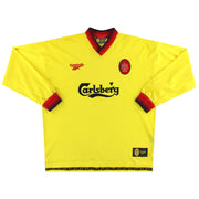 Camiseta Visitante Reebok del Liverpool 1997-99 *Impecable* Manga Larga XL