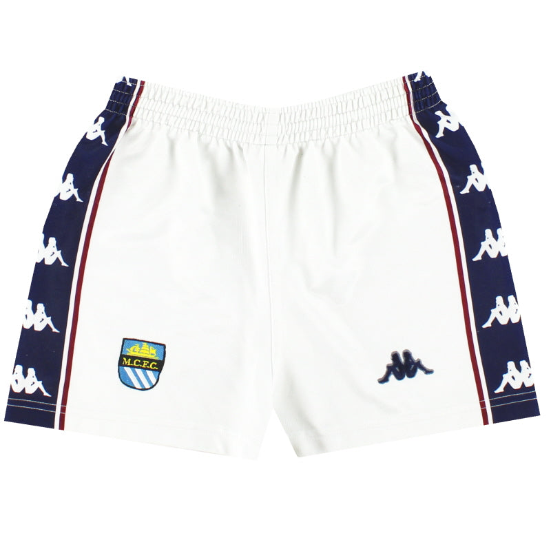 1997-99 Manchester City Kappa Pantalones Cortos de Visitante XL.Niños