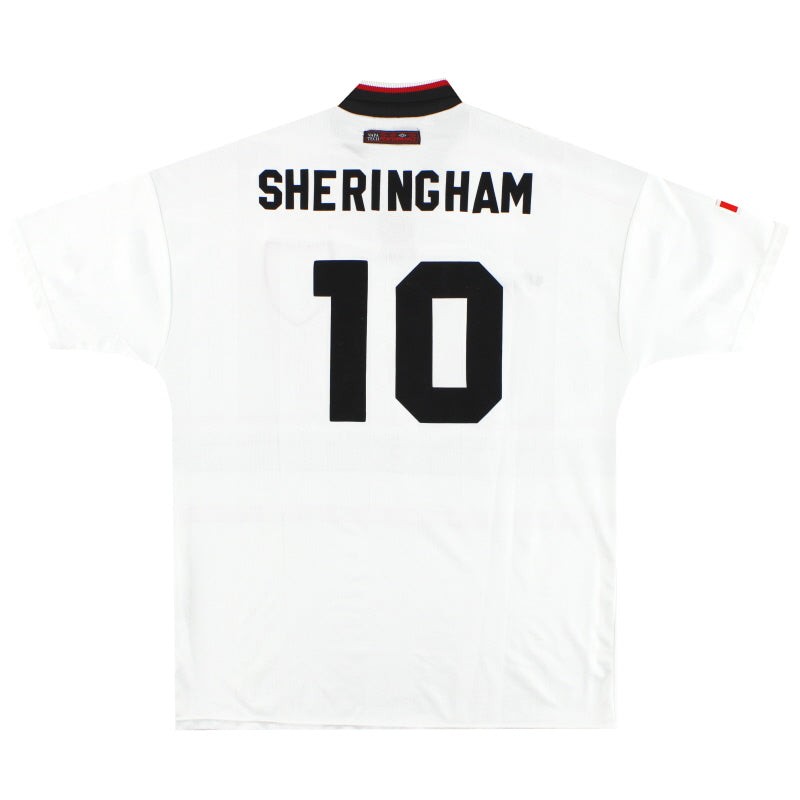 1997-99 Manchester United Umbro Camiseta de visitante Sheringham #10 XL