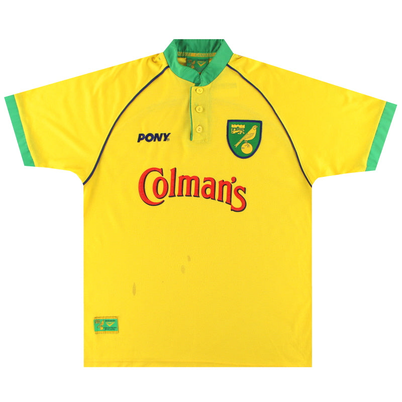 1997-99 Camiseta local Pony del Norwich City M
